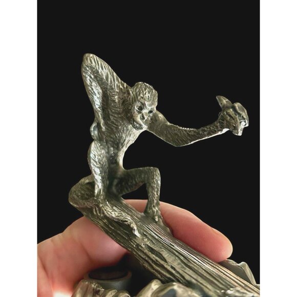 Royal Selangor Pewter Monkey See-Saw Business Card Holder Luxury Quality Unique - Picture 8 of 11